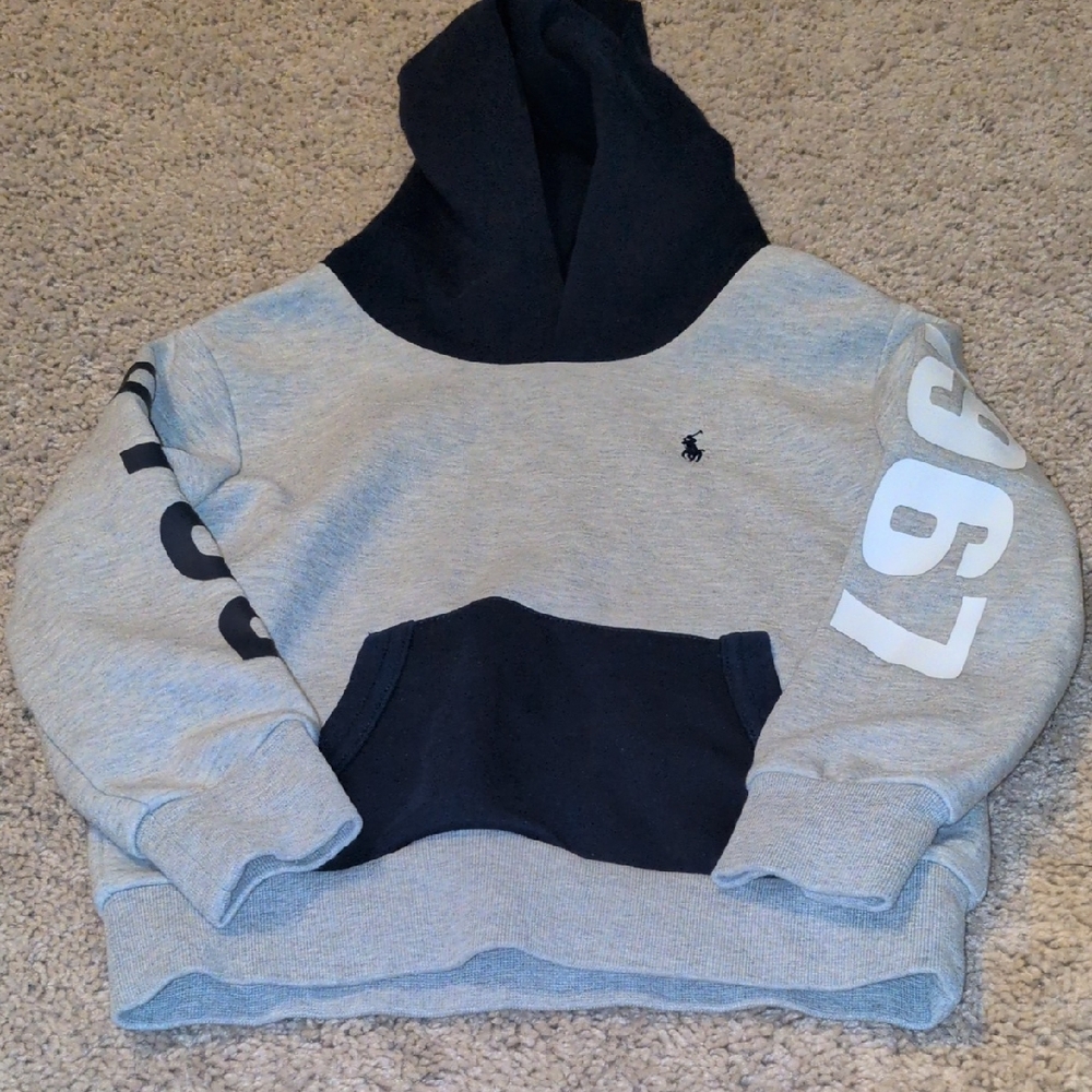Polo by Ralph Lauren Men's Gray and Navy Sweatshirt